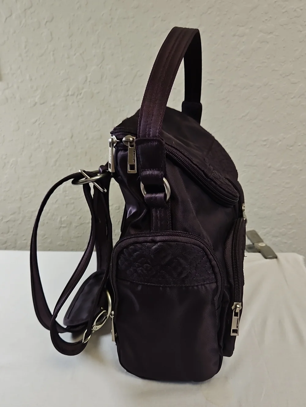 Travelon Anti-Theft Signature Convertible Backpack - Purple/Gray